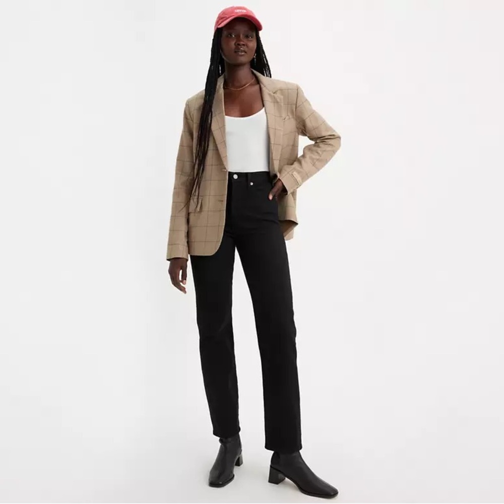 LEVIS WEDGIE STRAIGHT BLACK SPROUT - women’s 28w 30l